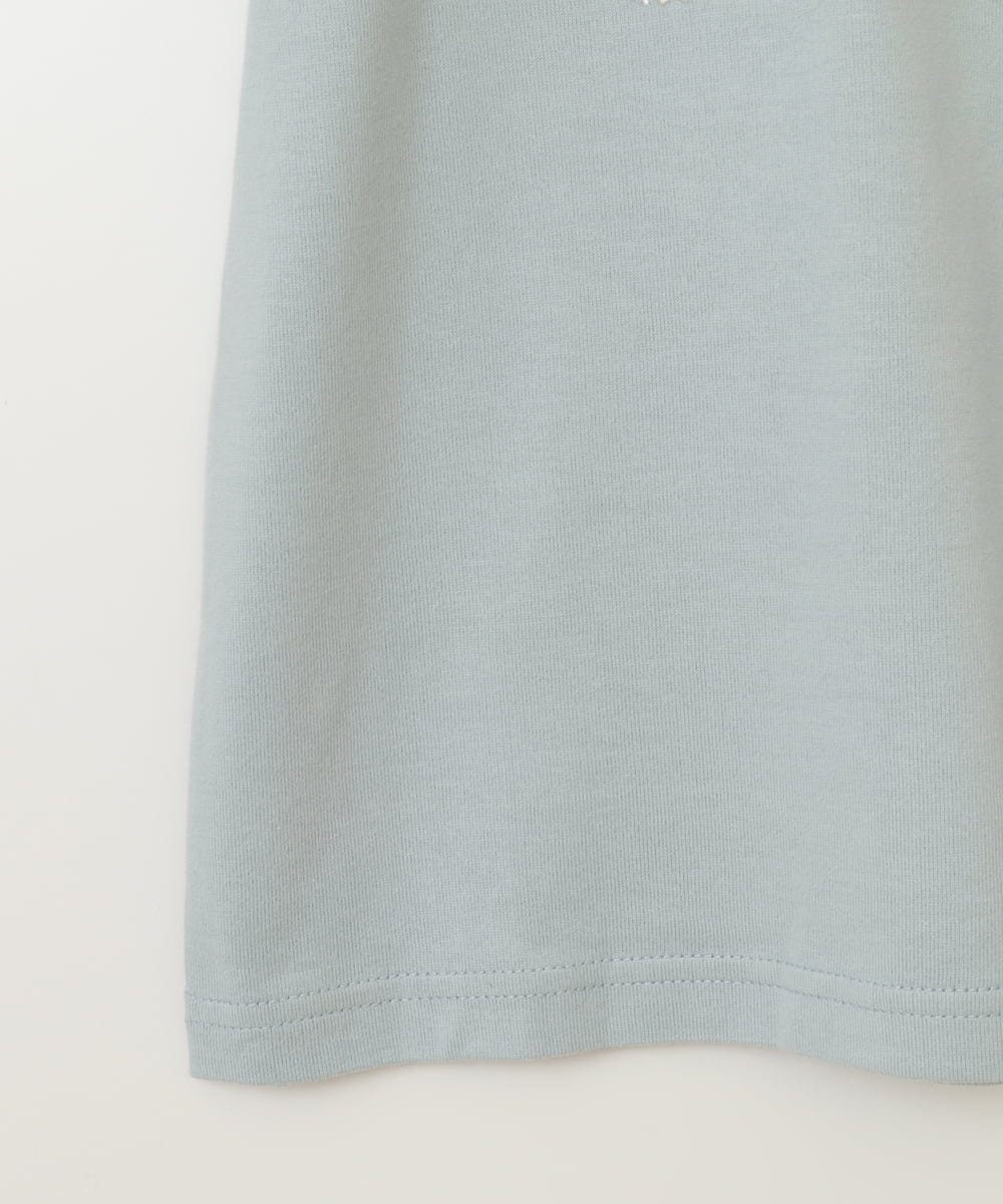 KJKHW25019 a.v.v KIDS(アー・ヴェ・ヴェ) [140-150]【接触冷感】ロゴ刺繍ゆるTシャツ グリーン