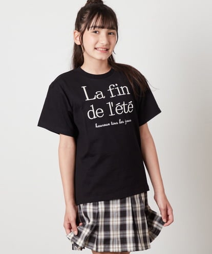 KJKHW25019 a.v.v KIDS [140-150]【接触冷感】ロゴ刺繍ゆるTシャツ