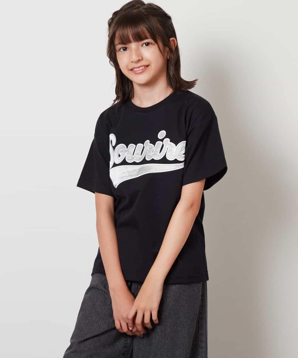 KJKHW26029 a.v.v KIDS(アー・ヴェ・ヴェ) [140-150]【接触冷感】アソートアートゆるＴシャツ ブラック