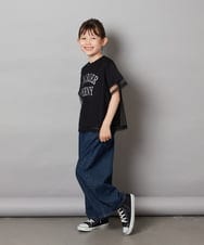KJKHW29024 a.v.v KIDS(アー・ヴェ・ヴェ) [140-150]チュールレイヤードTシャツ ブラック
