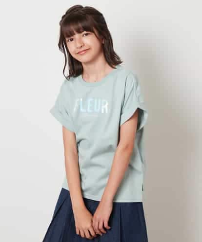 KJKHW30029 a.v.v KIDS [140-150]オーロラスパンコールロゴTシャツ