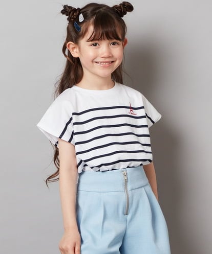 KJKHW71029 a.v.v KIDS [140-150]ボーダーTシャツ