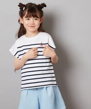 KJKHW71029 a.v.v KIDS(アー・ヴェ・ヴェ) [140-150]ボーダーTシャツ ネイビー