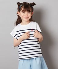 KJKHW71029 a.v.v KIDS(アー・ヴェ・ヴェ) [140-150]ボーダーTシャツ ネイビー