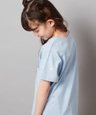 KJKHX21029 a.v.v KIDS(アー・ヴェ・ヴェ) 【接触冷感/ジメジメ対策】[160]ハート刺繍＆ロゴプリントゆるTシャツ ダークグレー