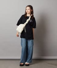 KJKHX22029 a.v.v KIDS(アー・ヴェ・ヴェ) 【ジュニア】[160]スプレーアート風オーバーＴシャツ ブラック