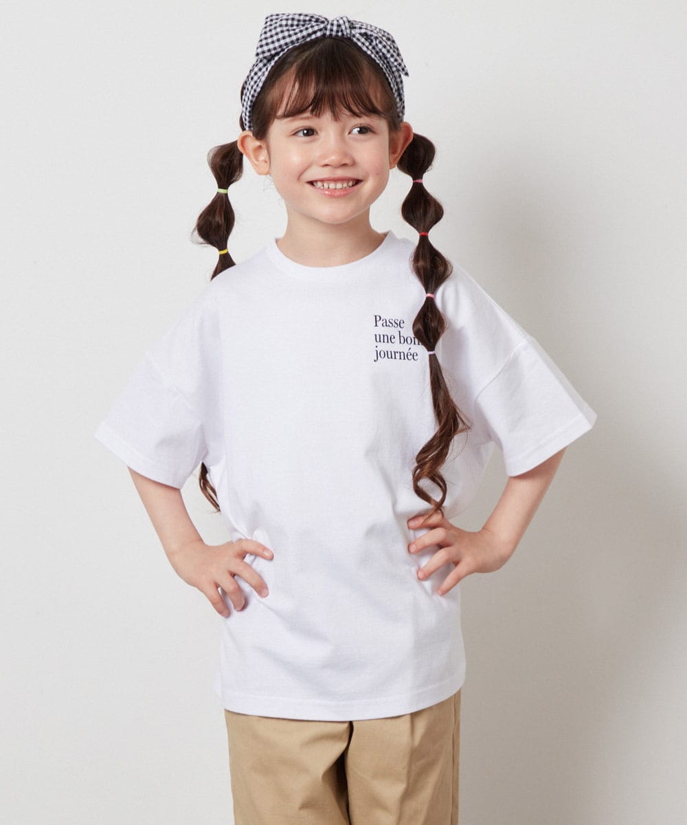 KJKHX22029 a.v.v KIDS(アー・ヴェ・ヴェ) 【ジュニア】[160]スプレーアート風オーバーＴシャツ ブラック