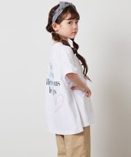 KJKHX22029 a.v.v KIDS(アー・ヴェ・ヴェ) 【ジュニア】[160]スプレーアート風オーバーＴシャツ ブラック