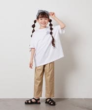 KJKHX22029 a.v.v KIDS(アー・ヴェ・ヴェ) 【ジュニア】[160]スプレーアート風オーバーＴシャツ ブラック