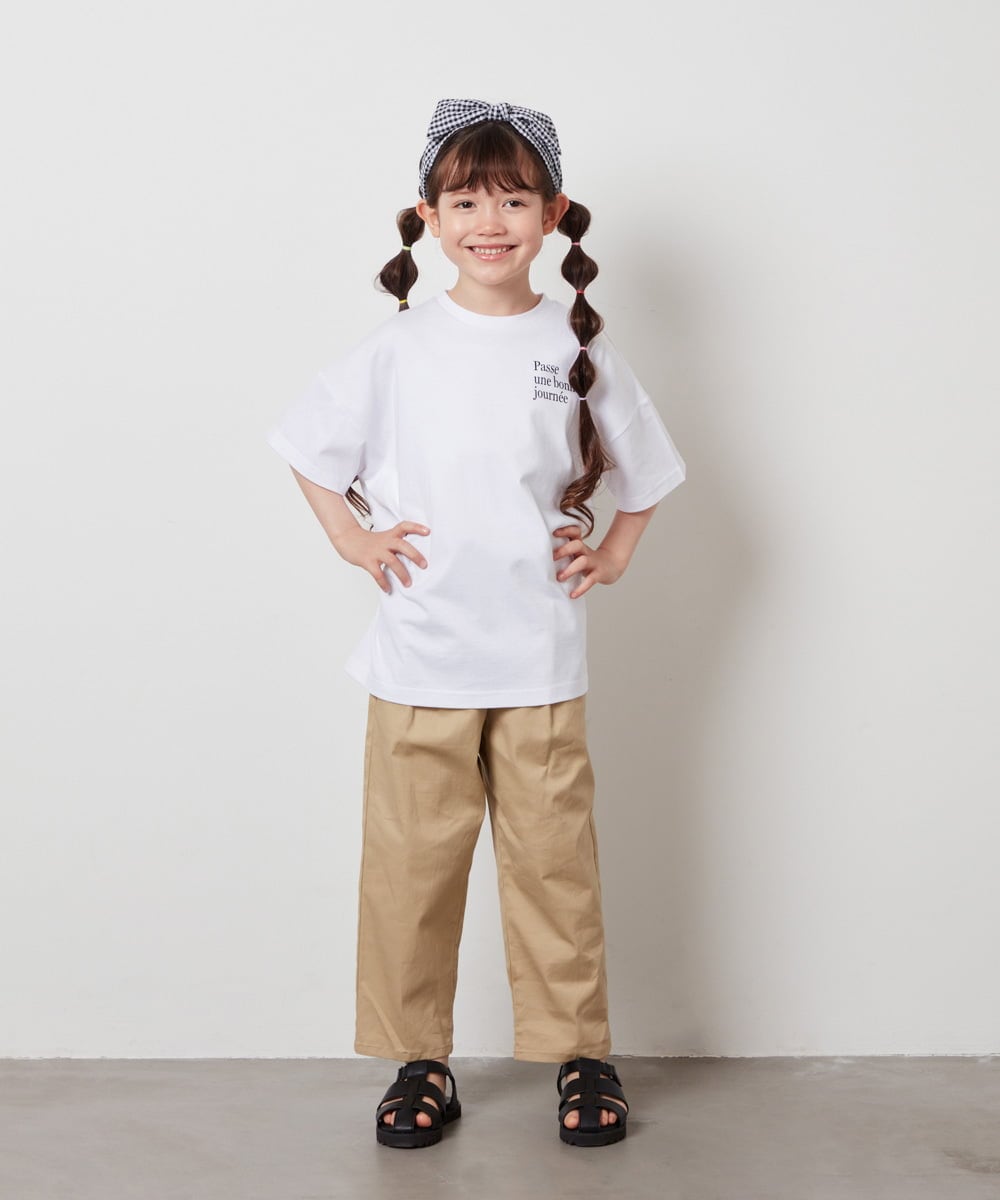 KJKHX22029 a.v.v KIDS(アー・ヴェ・ヴェ) 【ジュニア】[160]スプレーアート風オーバーＴシャツ ブラック