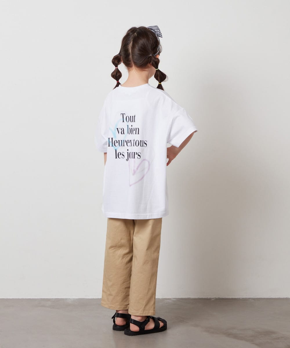 KJKHX22029 a.v.v KIDS(アー・ヴェ・ヴェ) 【ジュニア】[160]スプレーアート風オーバーＴシャツ ブラック