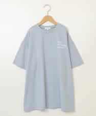 KJKHX22029 a.v.v KIDS(アー・ヴェ・ヴェ) 【ジュニア】[160]スプレーアート風オーバーＴシャツ ライトブルー