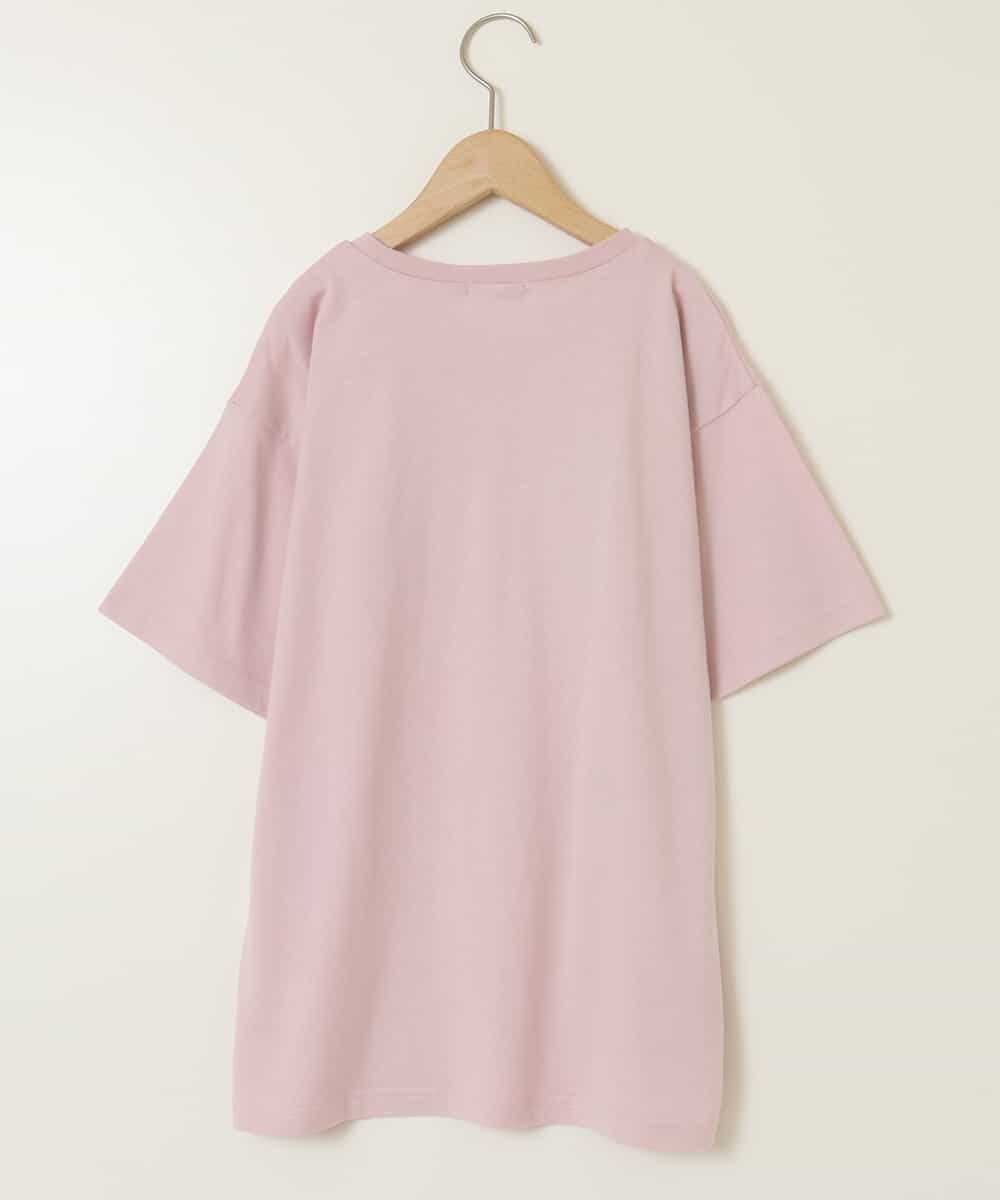 KJKHX25021 a.v.v KIDS(アー・ヴェ・ヴェ) [160]【接触冷感】ロゴ刺繍ゆるTシャツ ピンク