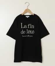 KJKHX25021 a.v.v KIDS(アー・ヴェ・ヴェ) [160]【接触冷感】ロゴ刺繍ゆるTシャツ ブラック
