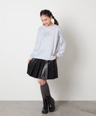 KJKJA32026 a.v.v KIDS(アー・ヴェ・ヴェ) 【毛玉になりにくい/安心の綿100％】[120-160]アソートロゴロンＴ アイボリー