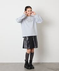 KJKJA32026 a.v.v KIDS(アー・ヴェ・ヴェ) 【毛玉になりにくい/安心の綿100％】[120-160]アソートロゴロンＴ アイボリー