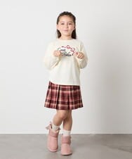 KJKJA32026 a.v.v KIDS(アー・ヴェ・ヴェ) 【毛玉になりにくい/安心の綿100％】[120-160]アソートロゴロンＴ アイボリー