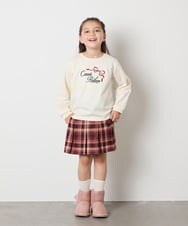 KJKJA32026 a.v.v KIDS(アー・ヴェ・ヴェ) 【毛玉になりにくい/安心の綿100％】[120-160]アソートロゴロンＴ アイボリー