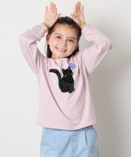 KJKJA33021 a.v.v KIDS(アー・ヴェ・ヴェ) 【毛玉になりにくい/安心の綿100％】[100-150]アソートモチーフロンＴ ピンク
