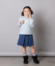 KJKJA33021 a.v.v KIDS(アー・ヴェ・ヴェ) 【毛玉になりにくい/安心の綿100％】[100-150]アソートモチーフロンＴ ピンク