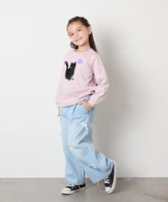KJKJA33021 a.v.v KIDS(アー・ヴェ・ヴェ) 【毛玉になりにくい/安心の綿100％】[100-150]アソートモチーフロンＴ ピンク