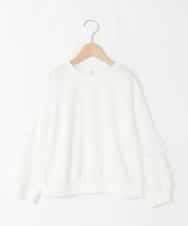 KJKJA41034 a.v.v KIDS(アー・ヴェ・ヴェ) [130-160]チュールスリーブポンチカットソー ホワイト