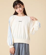 KJKJA44029 a.v.v KIDS(アー・ヴェ・ヴェ) [130-160]配色ラインロンＴ アイボリー