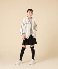 KJKJA44029 a.v.v KIDS(アー・ヴェ・ヴェ) [130-160]配色ラインロンＴ アイボリー