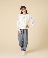 KJKJA44029 a.v.v KIDS(アー・ヴェ・ヴェ) [130-160]配色ラインロンＴ アイボリー