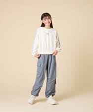 KJKJA44029 a.v.v KIDS(アー・ヴェ・ヴェ) [130-160]配色ラインロンＴ アイボリー