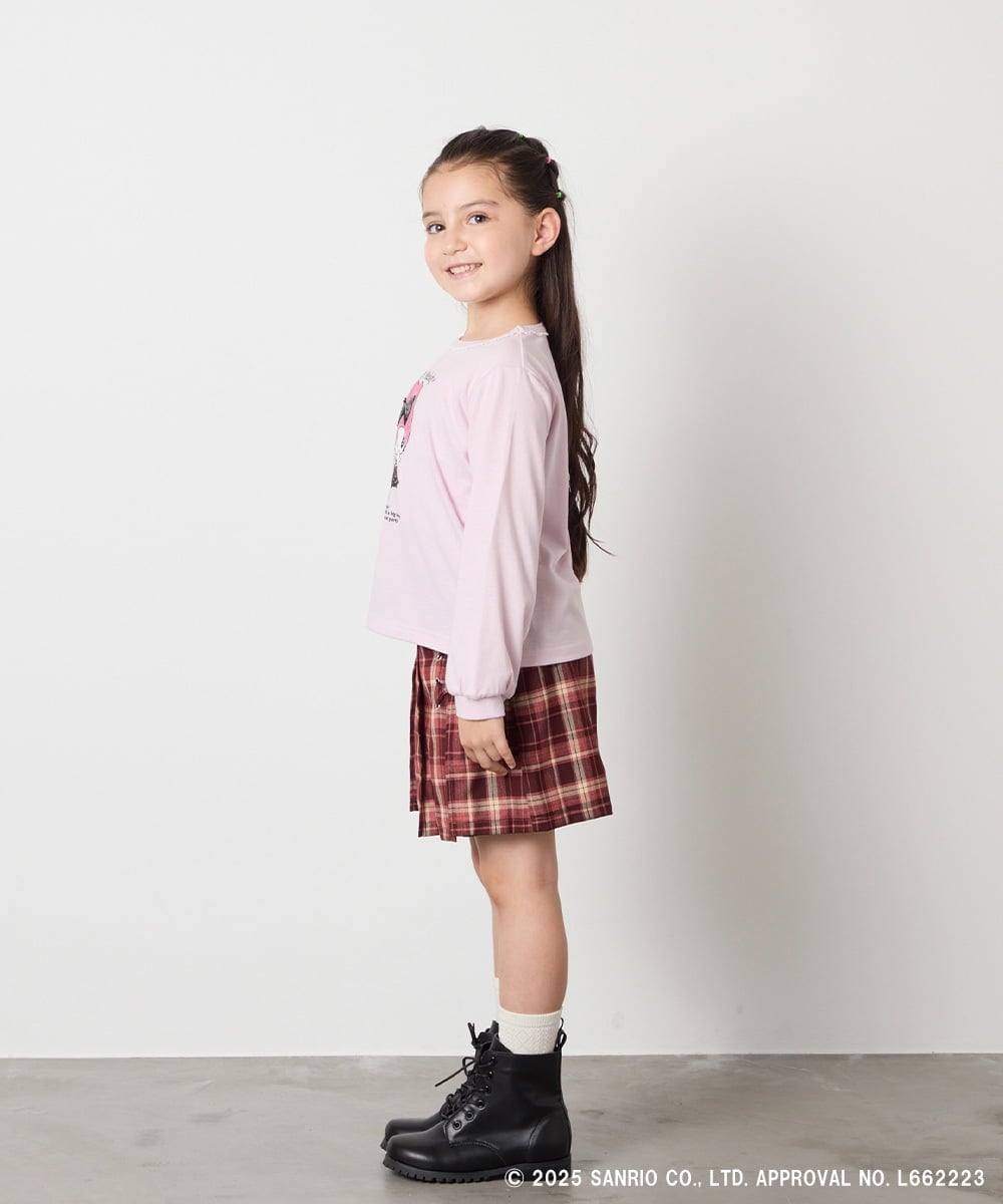 KJKJA80034 a.v.v KIDS(アー・ヴェ・ヴェ) 【数量限定】[100-140]［マイメロディ／クロミ］スパンコールロンT ピンク