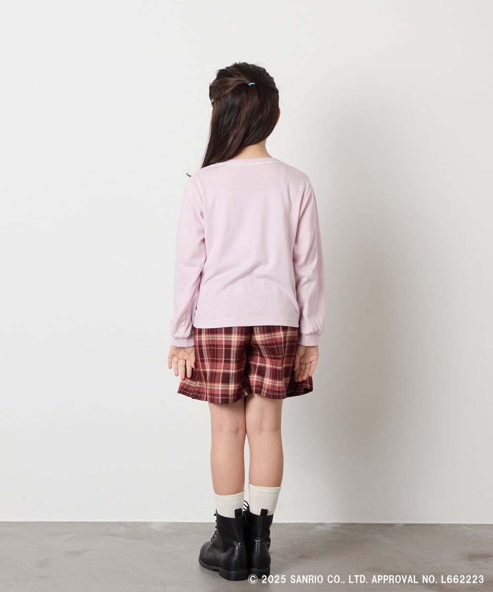 KJKJA80034 a.v.v KIDS(アー・ヴェ・ヴェ) 【数量限定】[100-140]［マイメロディ／クロミ］スパンコールロンT ピンク