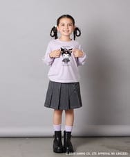 KJKJA80034 a.v.v KIDS(アー・ヴェ・ヴェ) 【数量限定】[100-140]［マイメロディ／クロミ］スパンコールロンT ピンク