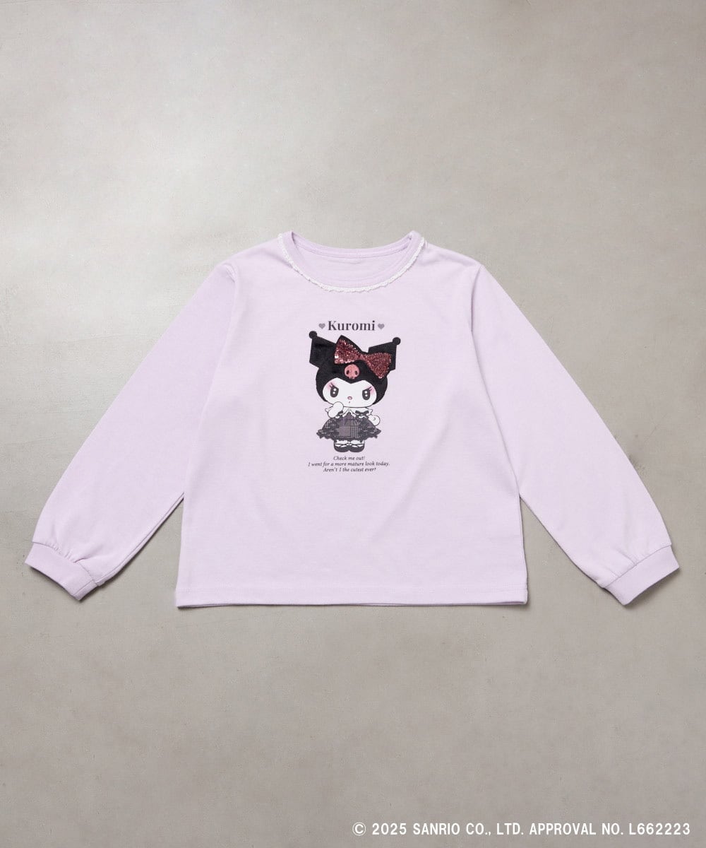 KJKJA80034 a.v.v KIDS(アー・ヴェ・ヴェ) 【数量限定】[100-140]［マイメロディ／クロミ］スパンコールロンT ピンク