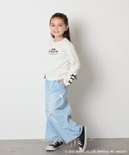 KJKJA81034 a.v.v KIDS(アー・ヴェ・ヴェ) 【数量限定】[110-150]［マイメロディ／クロミ］]袖レースアップロンT アイボリー