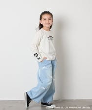 KJKJA81034 a.v.v KIDS(アー・ヴェ・ヴェ) 【数量限定】[110-150]［マイメロディ／クロミ］]袖レースアップロンT アイボリー
