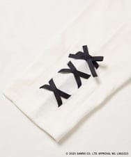 KJKJA81034 a.v.v KIDS(アー・ヴェ・ヴェ) 【数量限定】[110-150]［マイメロディ／クロミ］]袖レースアップロンT アイボリー