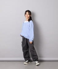 KJKJD02039 a.v.v KIDS(アー・ヴェ・ヴェ) [130-160]アシメショルダーベルトプルオーバー ブルー