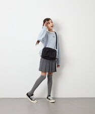 KJKJD03039 a.v.v KIDS(アー・ヴェ・ヴェ) [140-160]ボーダーレイヤード風ロングTシャツ ライトブルー