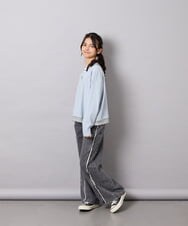 KJKJD03039 a.v.v KIDS(アー・ヴェ・ヴェ) [140-160]ボーダーレイヤード風ロングTシャツ ライトブルー