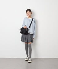 KJKJD03039 a.v.v KIDS(アー・ヴェ・ヴェ) [140-160]ボーダーレイヤード風ロングTシャツ ライトブルー