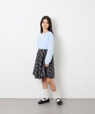 KJKJD04026 a.v.v KIDS(アー・ヴェ・ヴェ) [130-160]【毛玉になりにくい】ロゴロンT ライトブルー