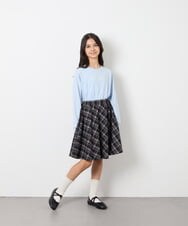 KJKJD04026 a.v.v KIDS(アー・ヴェ・ヴェ) [130-160]【毛玉になりにくい】ロゴロンT ライトブルー