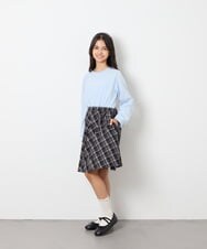 KJKJD04026 a.v.v KIDS(アー・ヴェ・ヴェ) [130-160]【毛玉になりにくい】ロゴロンT ライトブルー