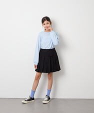 KJKJD04026 a.v.v KIDS(アー・ヴェ・ヴェ) [130-160]【毛玉になりにくい】ロゴロンT ライトブルー