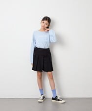 KJKJD04026 a.v.v KIDS(アー・ヴェ・ヴェ) [130-160]【毛玉になりにくい】ロゴロンT ライトブルー
