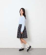 KJKJD04026 a.v.v KIDS(アー・ヴェ・ヴェ) [130-160]【毛玉になりにくい】ロゴロンT ライトブルー