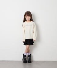 KJKJD04026 a.v.v KIDS(アー・ヴェ・ヴェ) [130-160]【毛玉になりにくい】ロゴロンT アイボリー