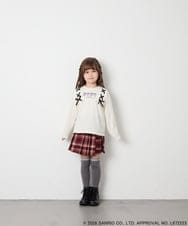 KJKJD05044 a.v.v KIDS(アー・ヴェ・ヴェ) [110-150]【サンリオ/数量限定】クロミレースアップTシャツ アイボリー