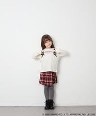 KJKJD05044 a.v.v KIDS(アー・ヴェ・ヴェ) [110-150]【サンリオ/数量限定】クロミレースアップTシャツ アイボリー